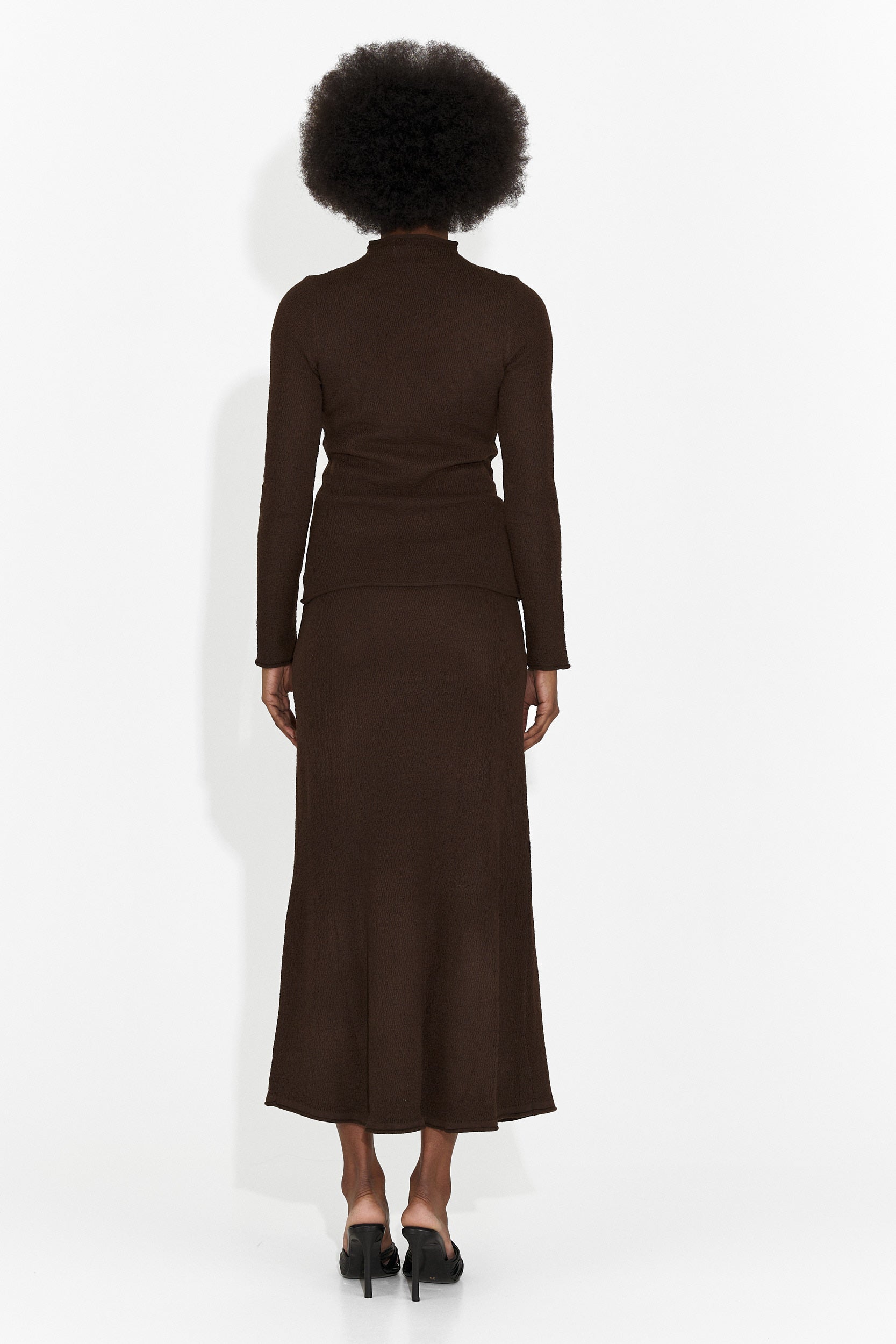 Tailleur Gonna Marrone Casual di Melonia Bogas