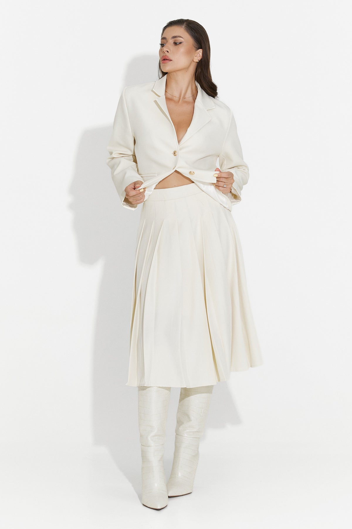 Set di Gonna Midi Beige Aurina Bogas