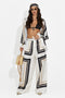 Completo donna camicia + pantaloni + sciarpa nero Yalda Bogas