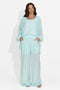 Completo donna camicia + pantaloni + canotta turchese Mivya Bogas