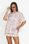 Completo donna camicia + pantaloni corti rosa Morela Bogas