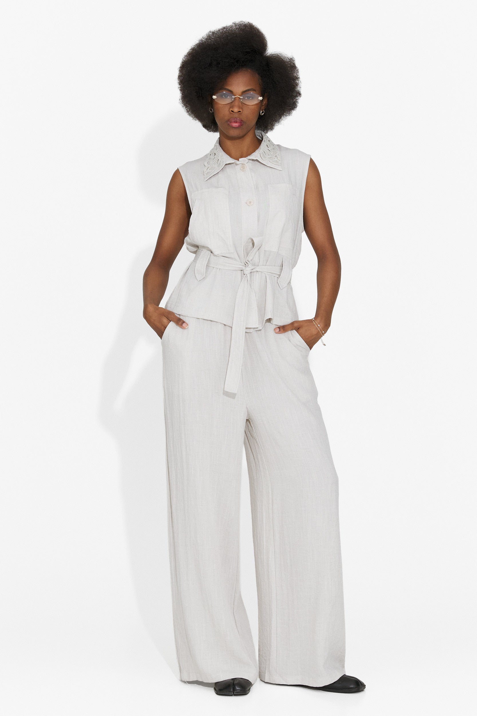 Tuta Casual Beige da Donna di Camelia Bogas
