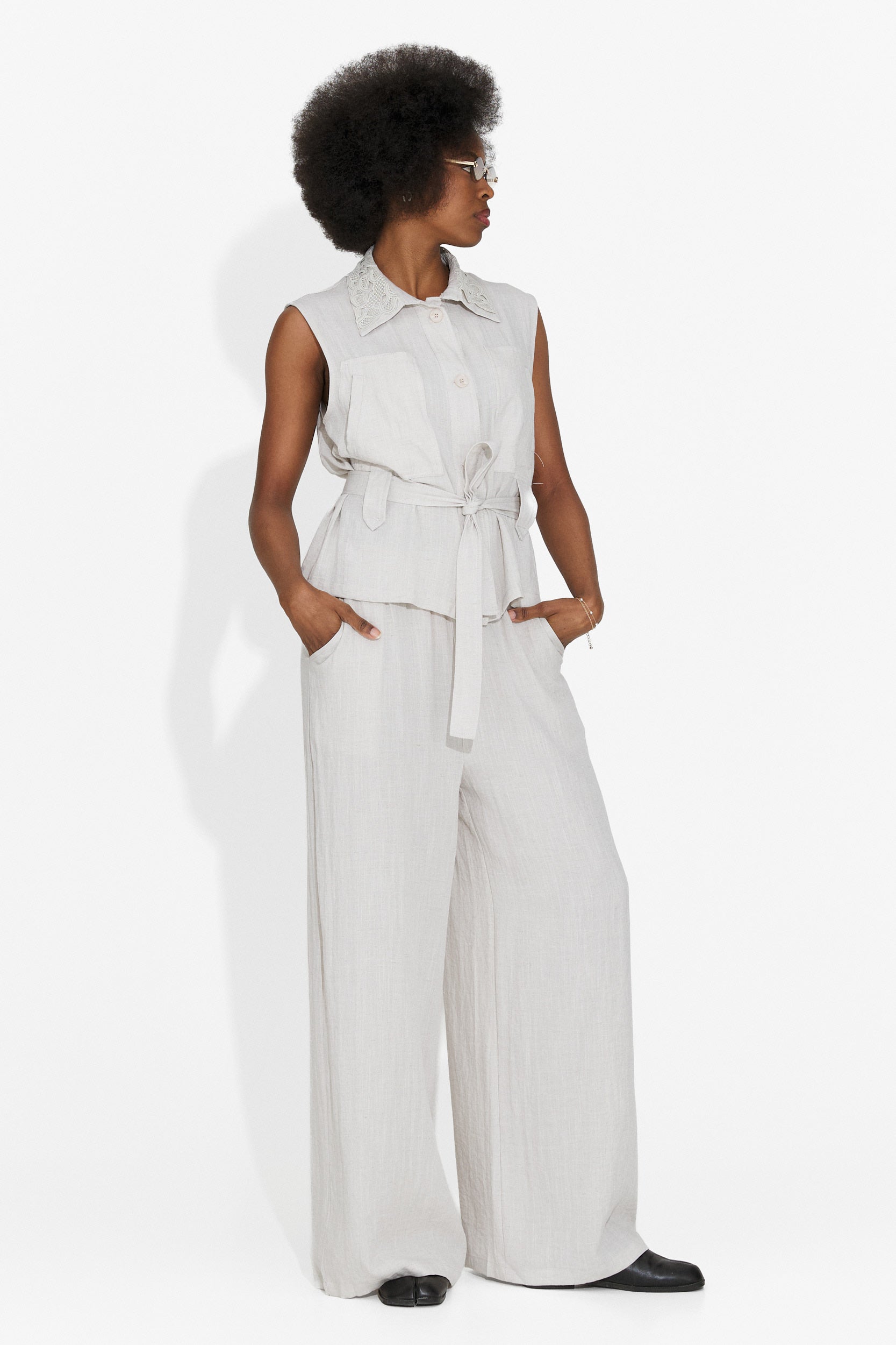 Tuta Casual Beige da Donna di Camelia Bogas
