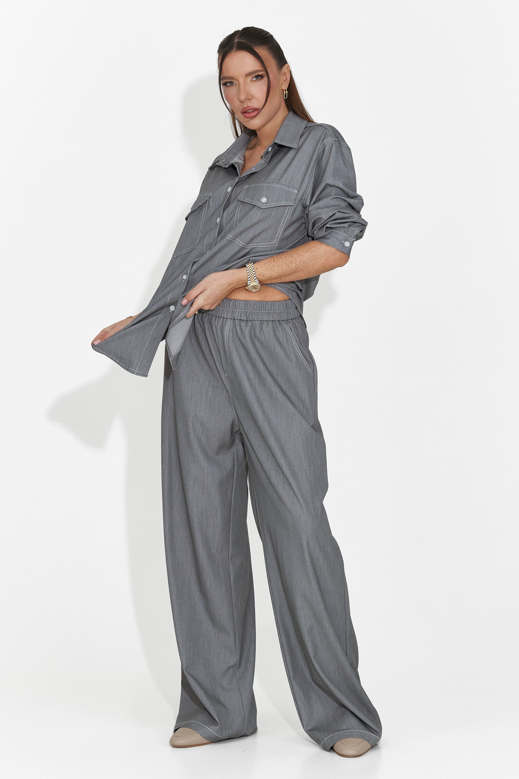 Zunaira Bogas Tuta Casual Grigia da Donna