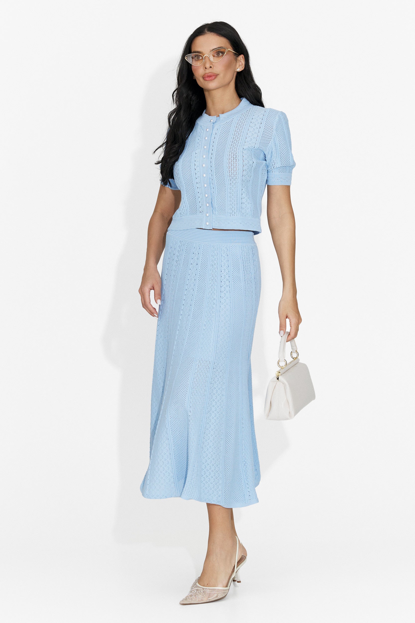Tailleur da Donna Denilia Bogas con Gonna Blu