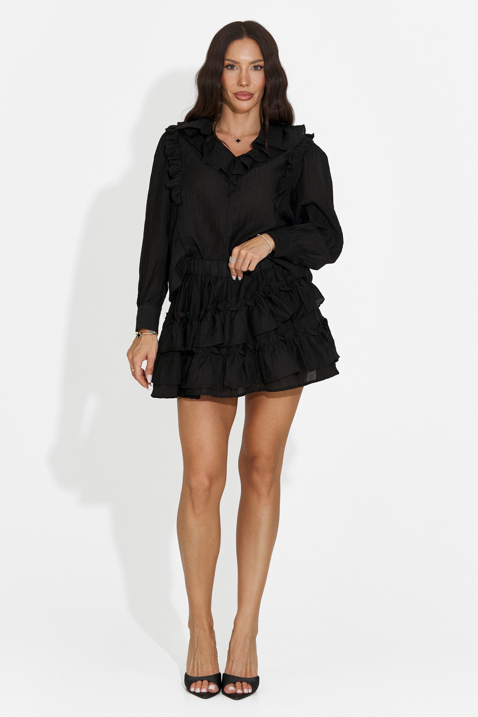 Completo donna con gonna nero Denalia Bogas