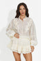Completo donna con gonna pantalone beige Miniola Bogas
