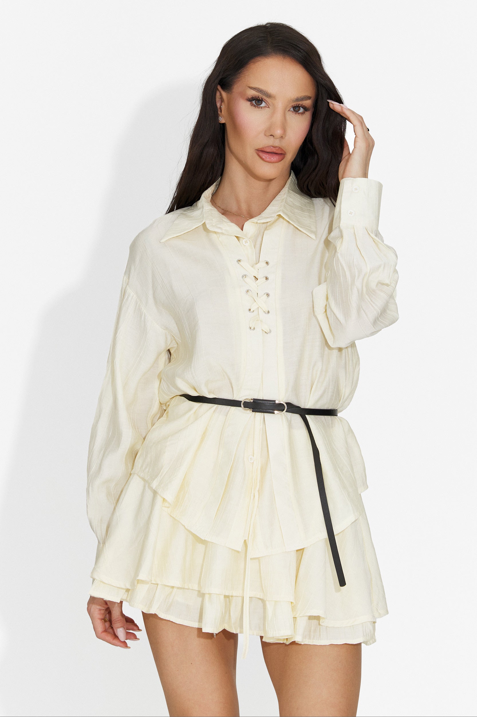 Completo da Donna Setiana Bogas con Gonna Culottes Crema