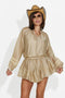 Completo donna con gonna pantaloni marrone Rosena Bogas