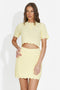 Completo donna con gonna corta giallo Adiania Bogas