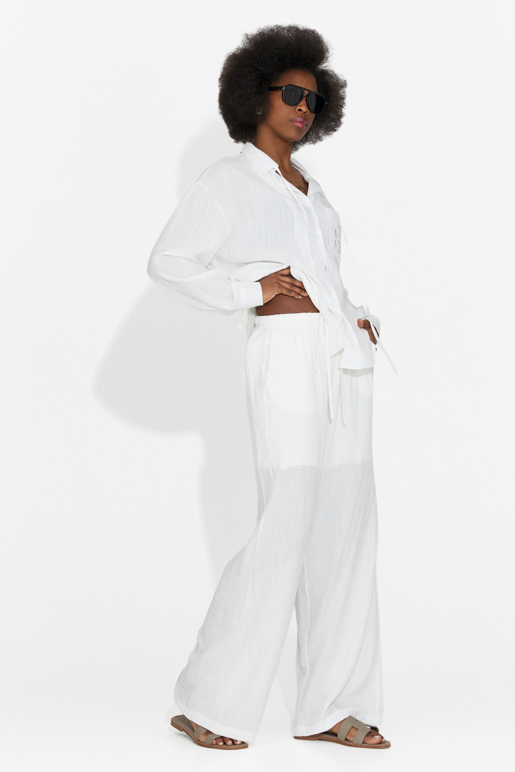 Tuta da Donna Aralia Bogas con Pantaloni Bianchi