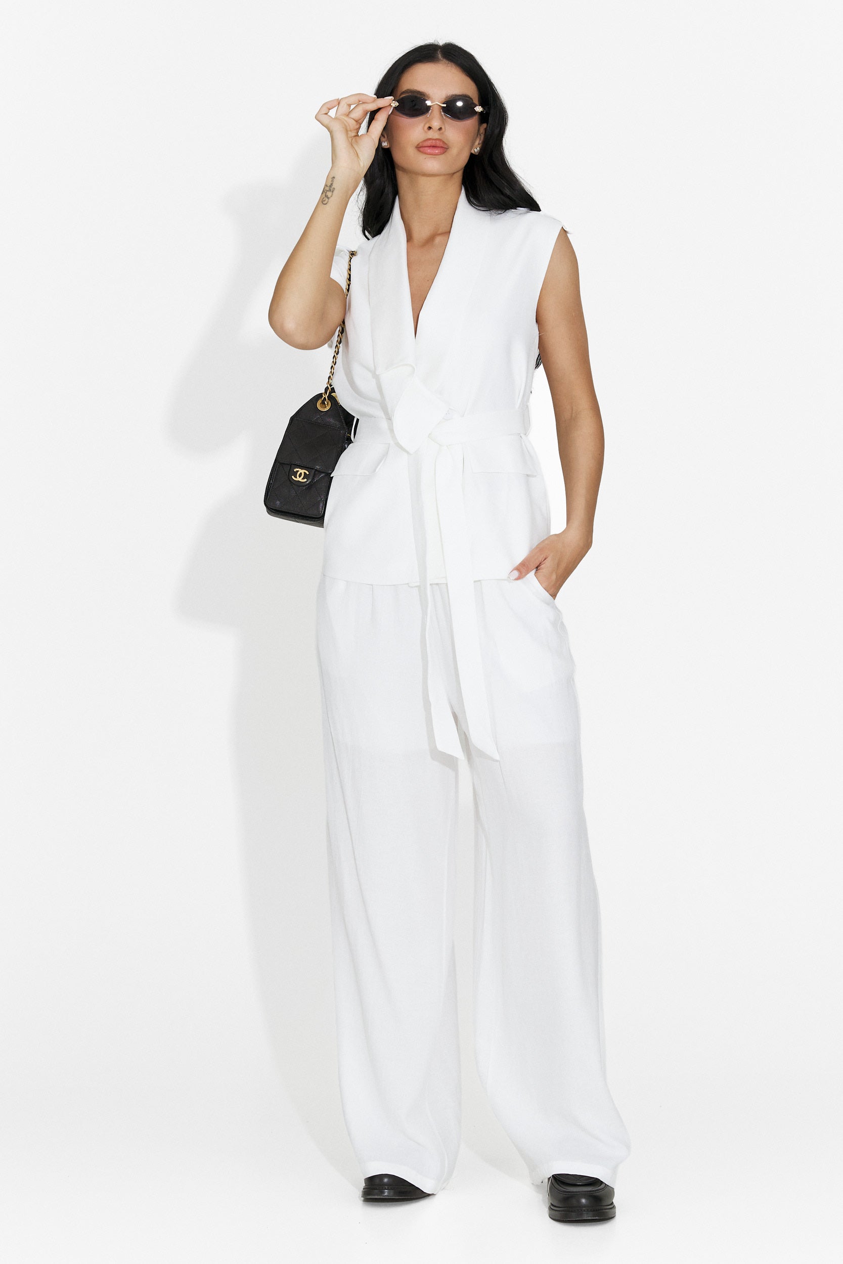 Tuta da Donna Begonia Bogas con Pantaloni Bianchi