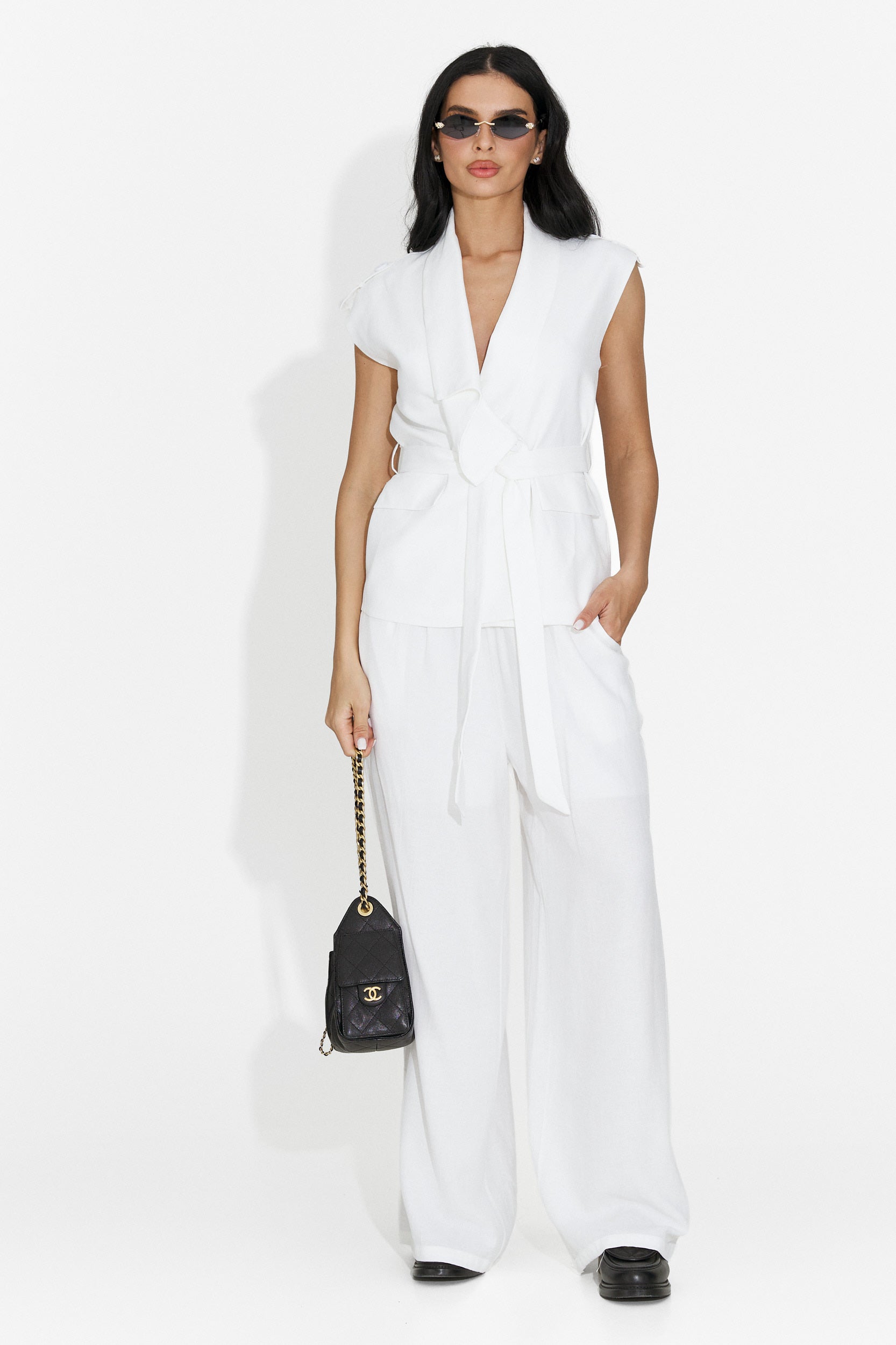 Tuta da Donna Begonia Bogas con Pantaloni Bianchi