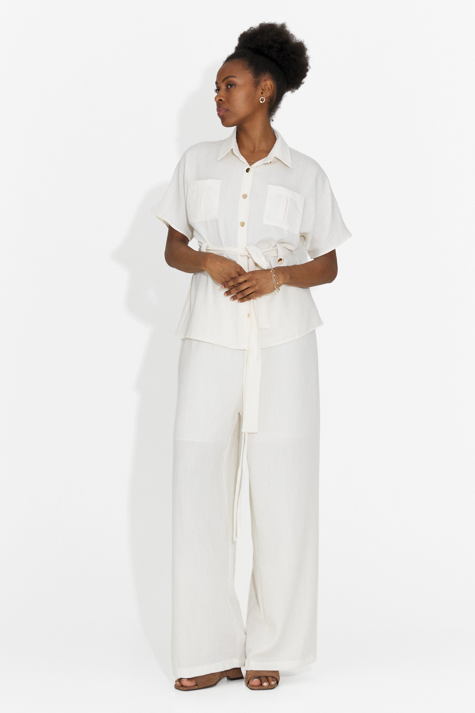 Tuta da Donna con Pantaloni Crema Sendy Bogas