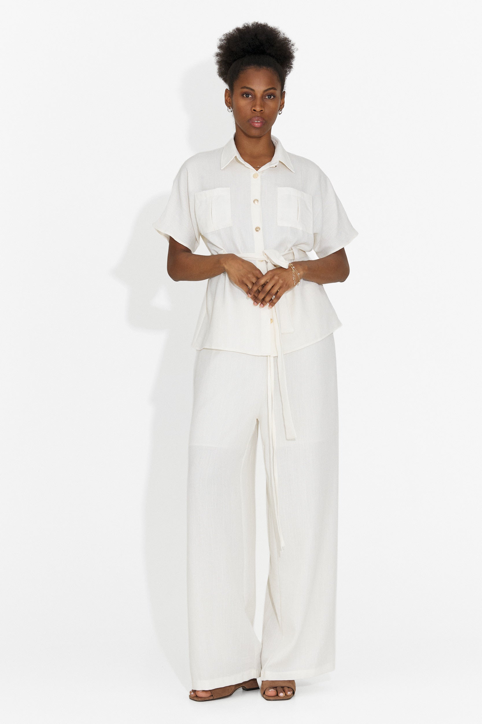 Tuta da Donna con Pantaloni Crema Sendy Bogas