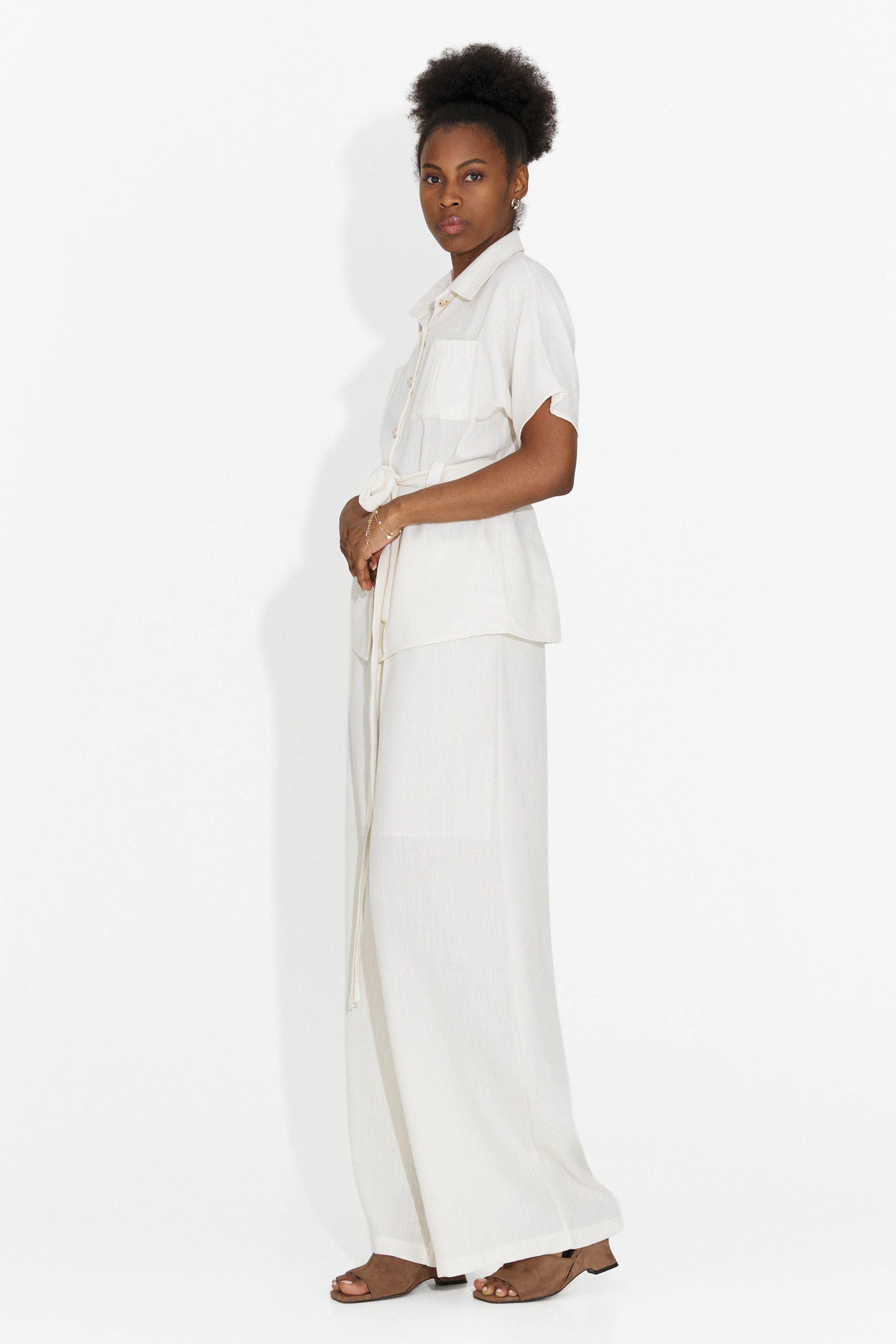 Tuta da Donna con Pantaloni Crema Sendy Bogas