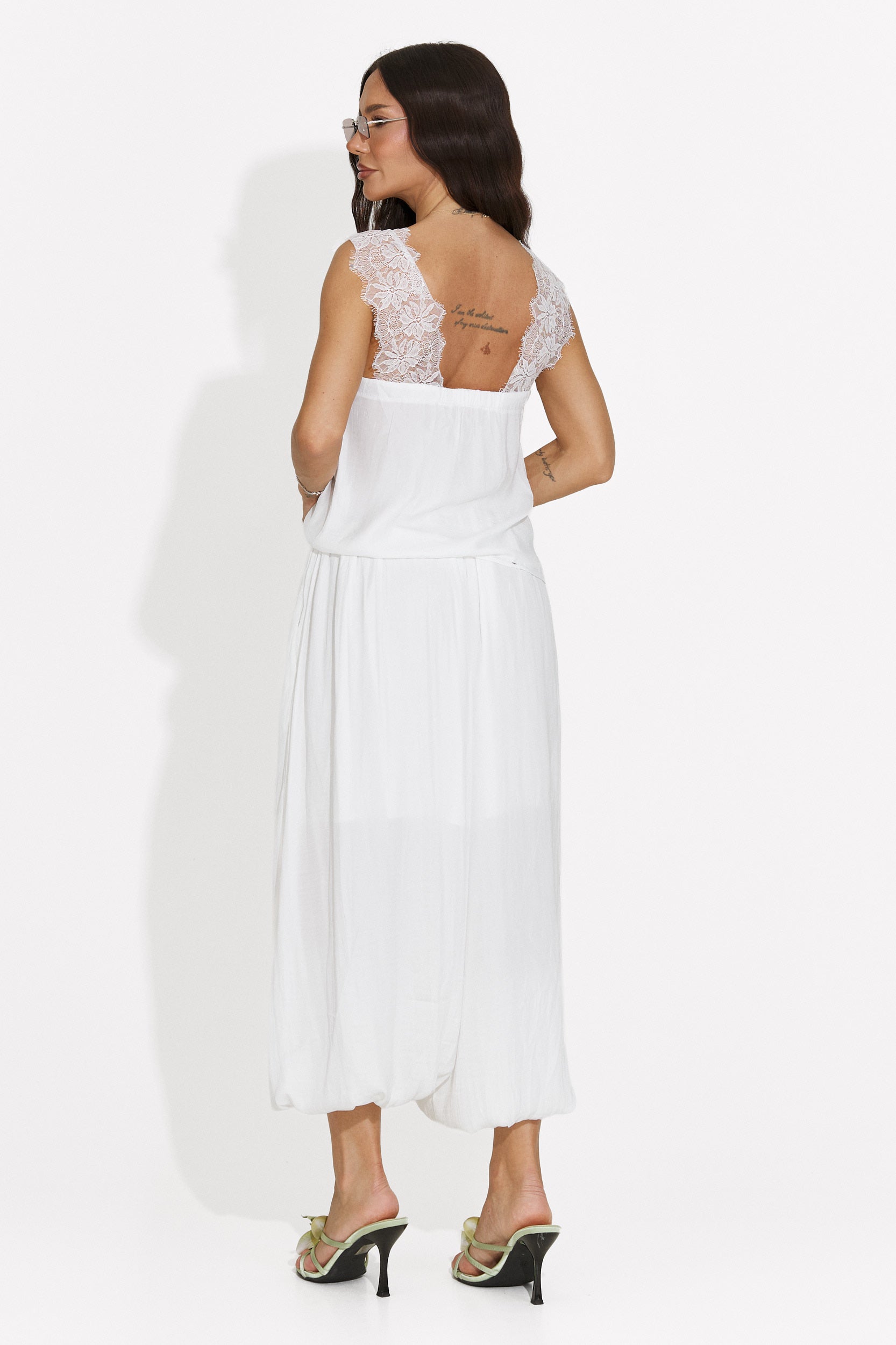 Completo donna con pantaloni lunghi bianco Anaelia Bogas