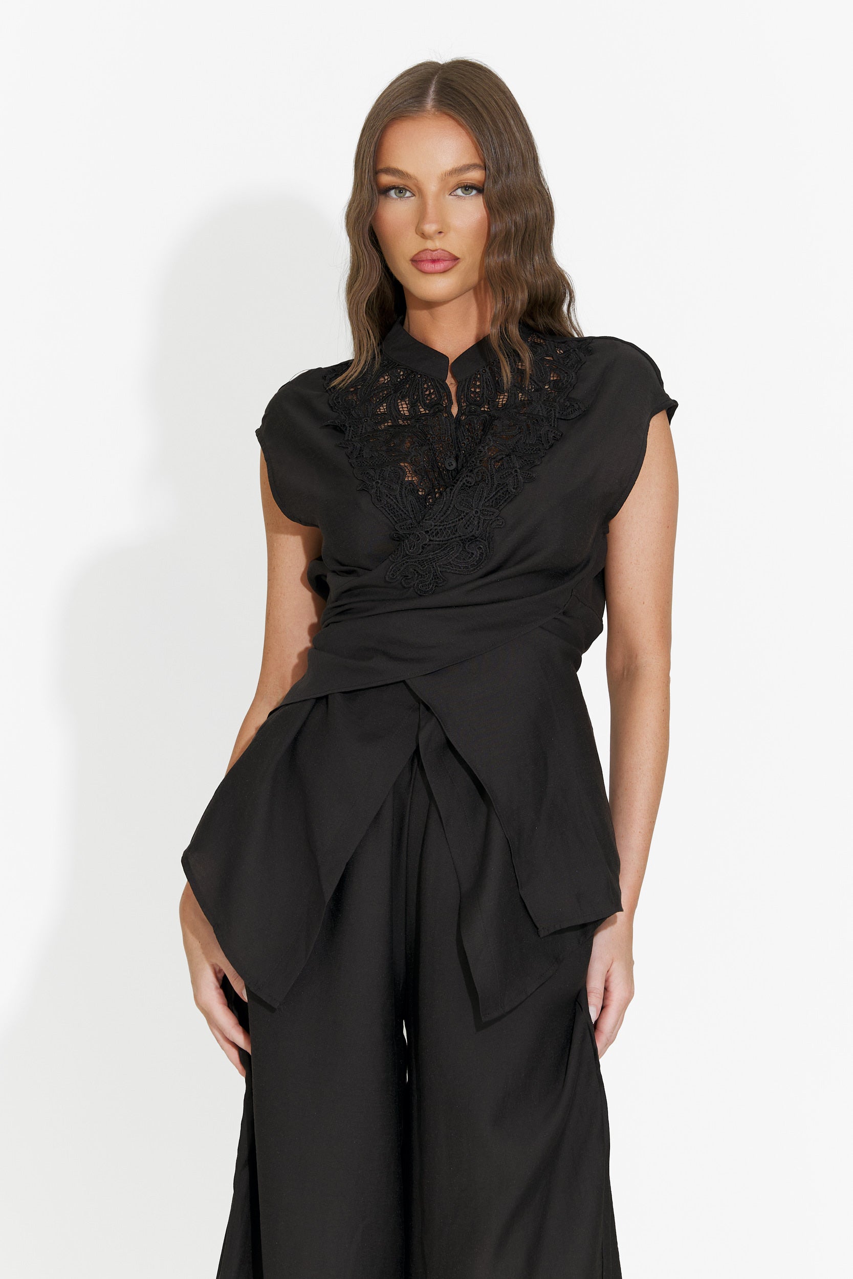 Completo donna con pantaloni lunghi nero Searcing Bogas