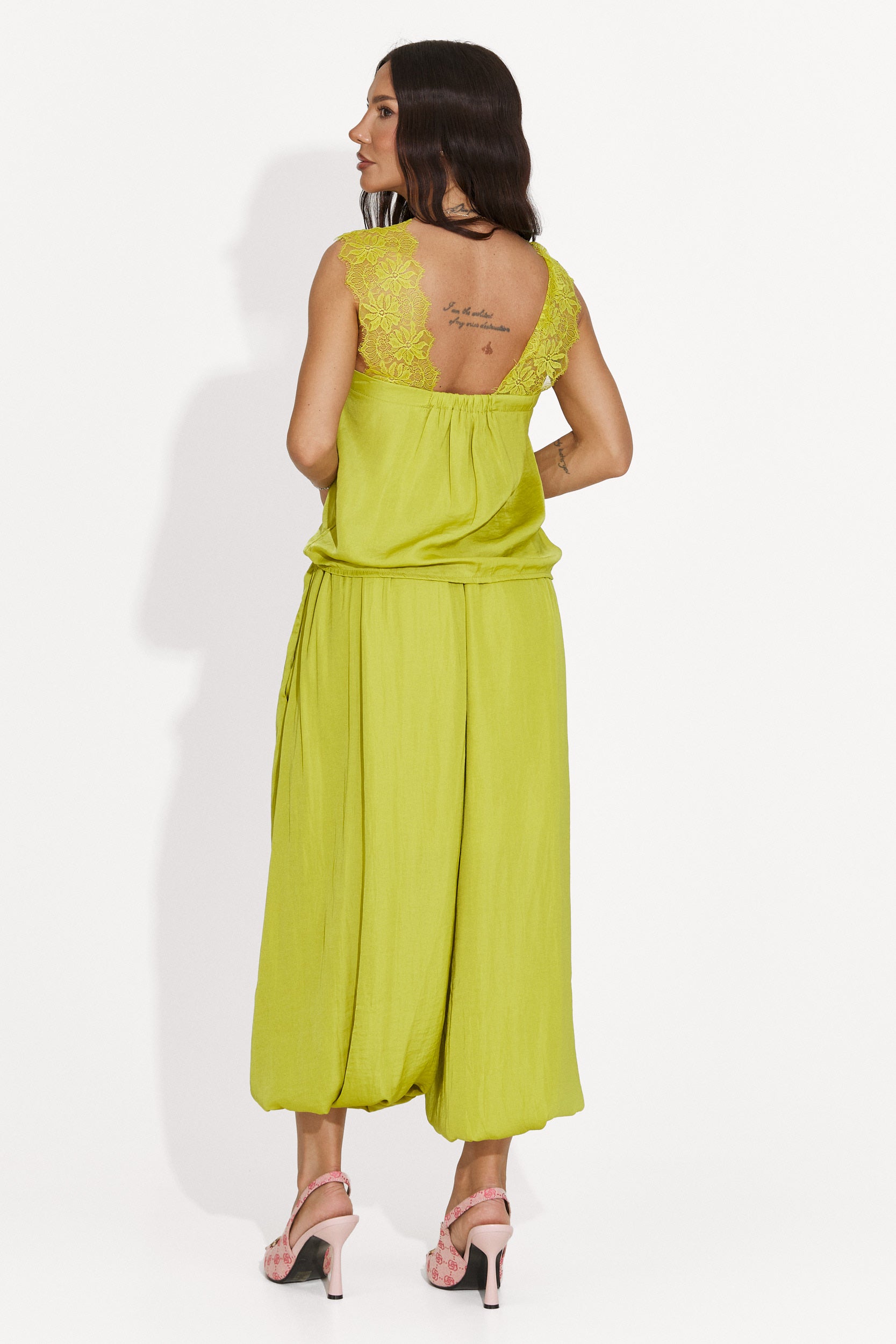 Completo donna con pantaloni lunghi verde Anaelia Bogas