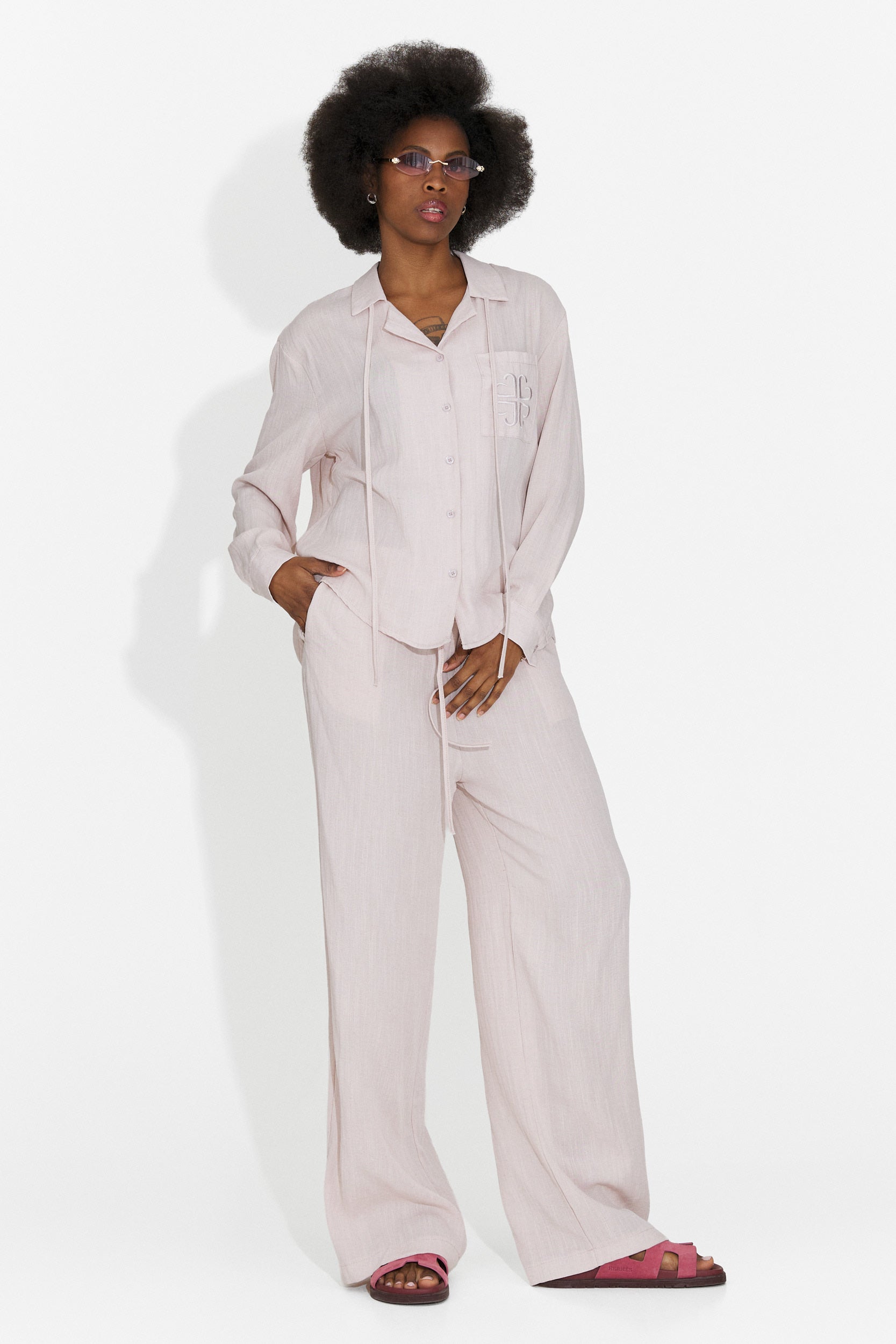 Aralia Bogas Tailleur da Donna con Pantaloni Rosa