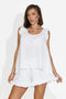 Completo donna con pantaloncini bianco Casiama Bogas