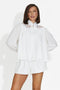 Completo donna con pantaloni corti bianco Lenisak Bogas