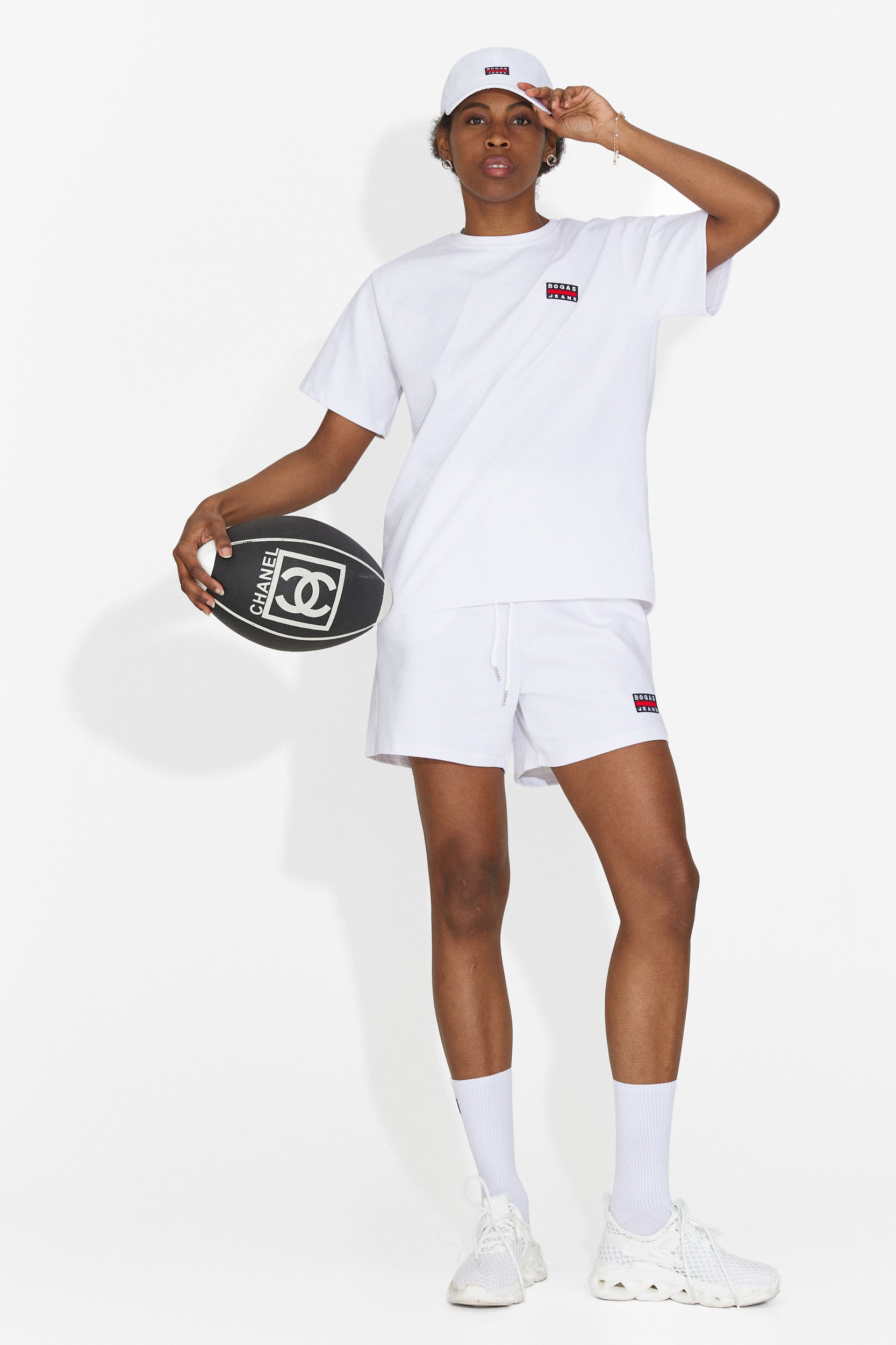 Set da Donna Marva Bogas con Shorts Bianchi