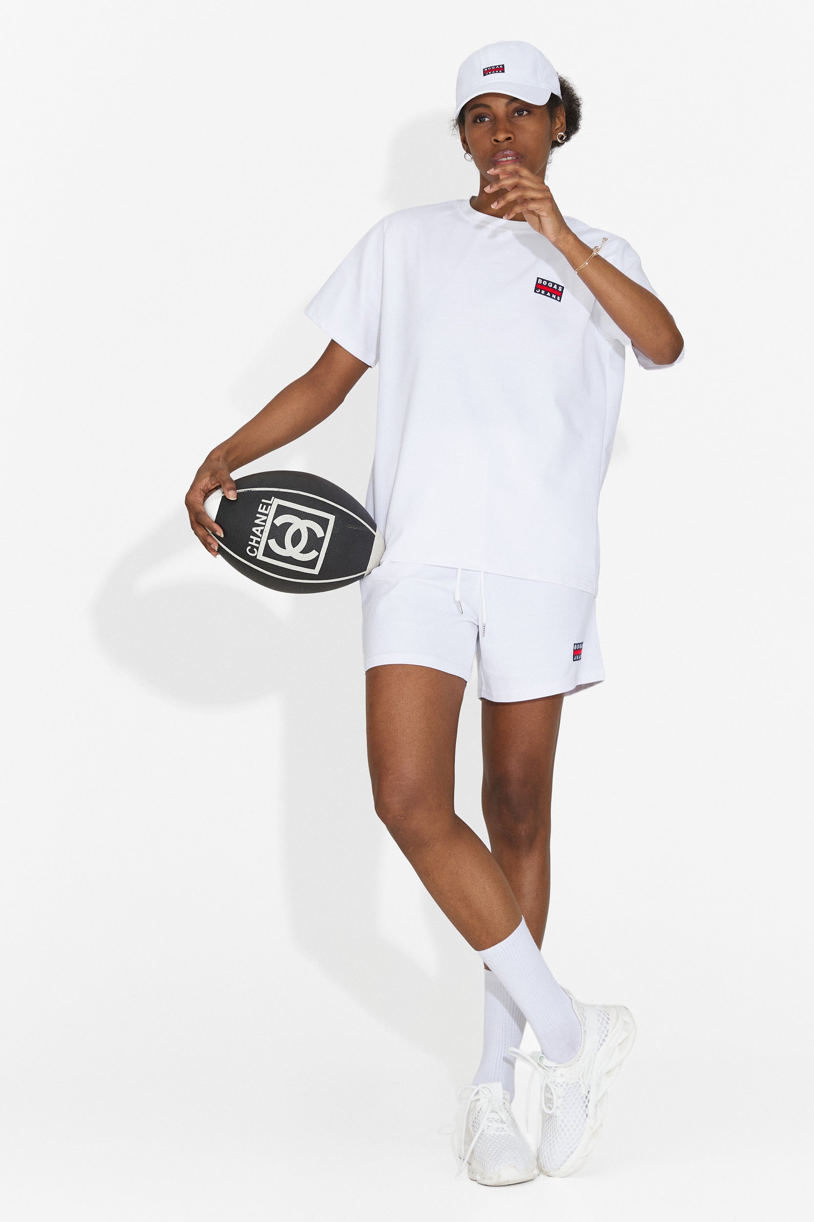 Set da Donna Marva Bogas con Shorts Bianchi