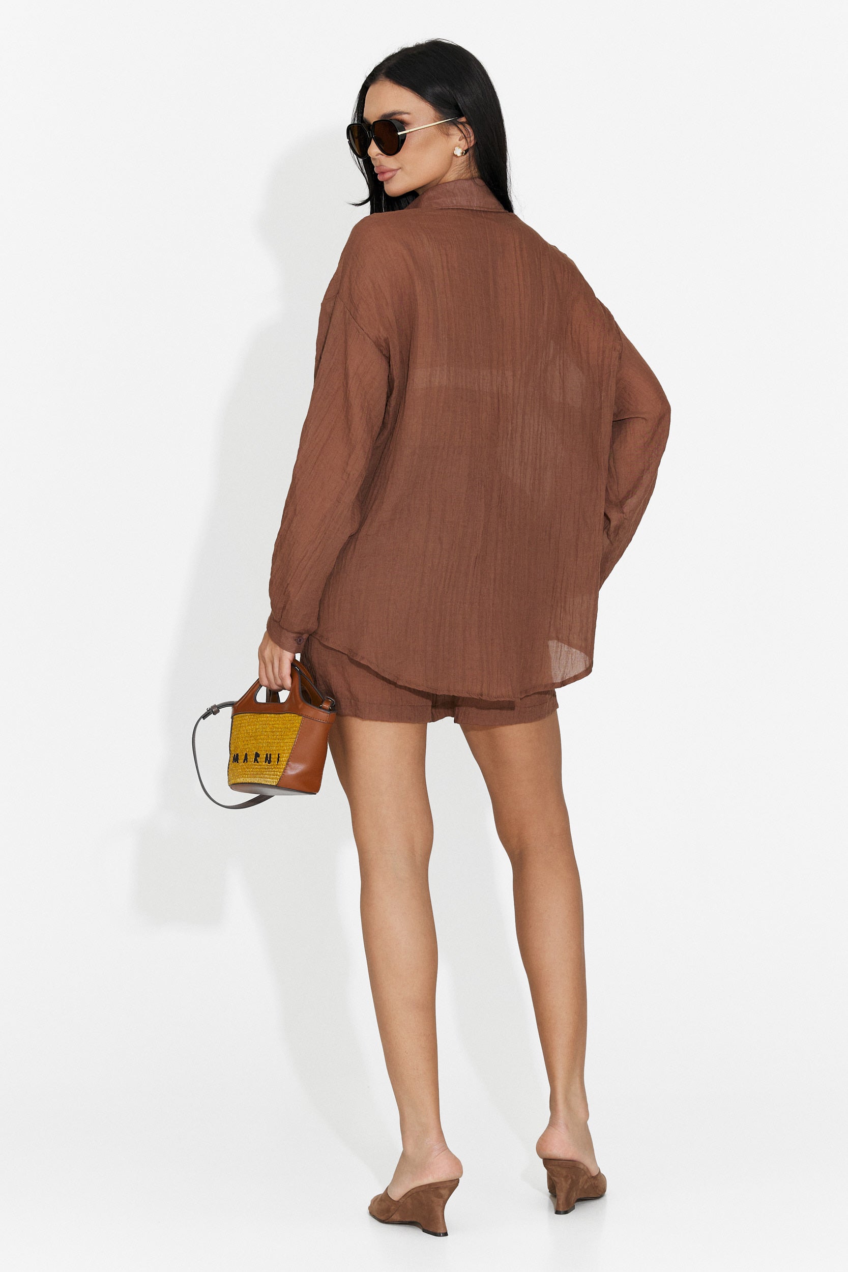 Set da Donna Lenovia Bogas con Shorts Marroni