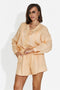 Completo donna con pantaloncini arancione Lekana Bogas