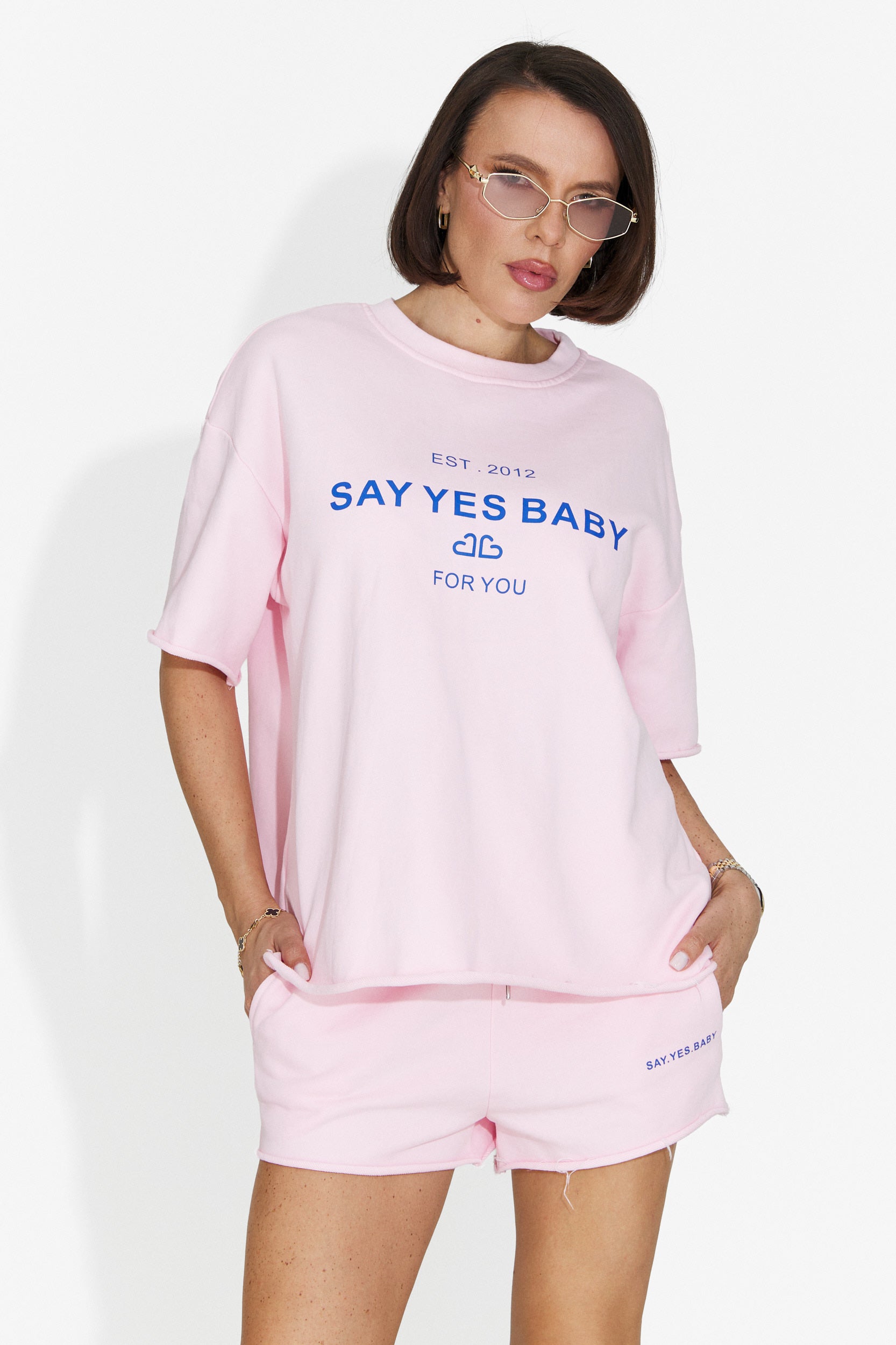 Set da Donna Casiana Bogas con Shorts Rosa