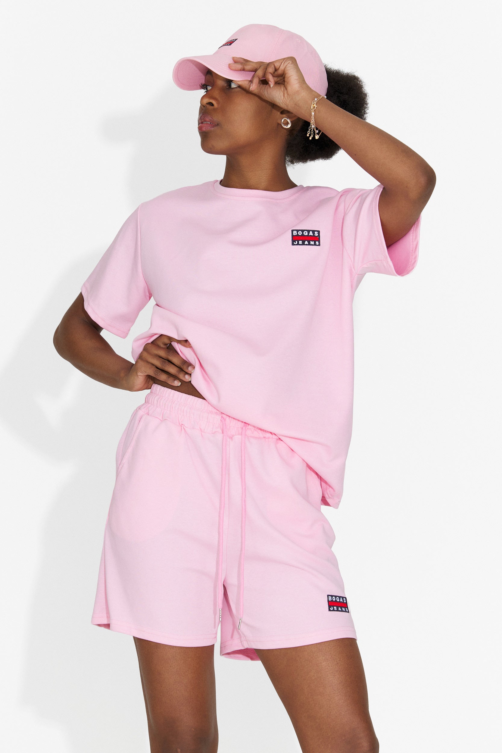 Set da Donna Marva Bogas con Pantaloncini Rosa