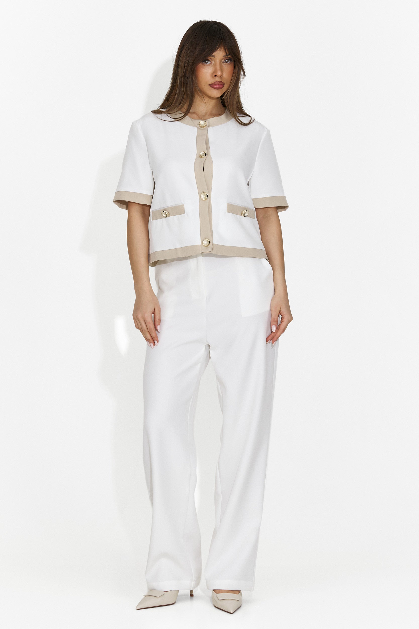 Elegante tailleur bianco da donna Alecsia Bogas