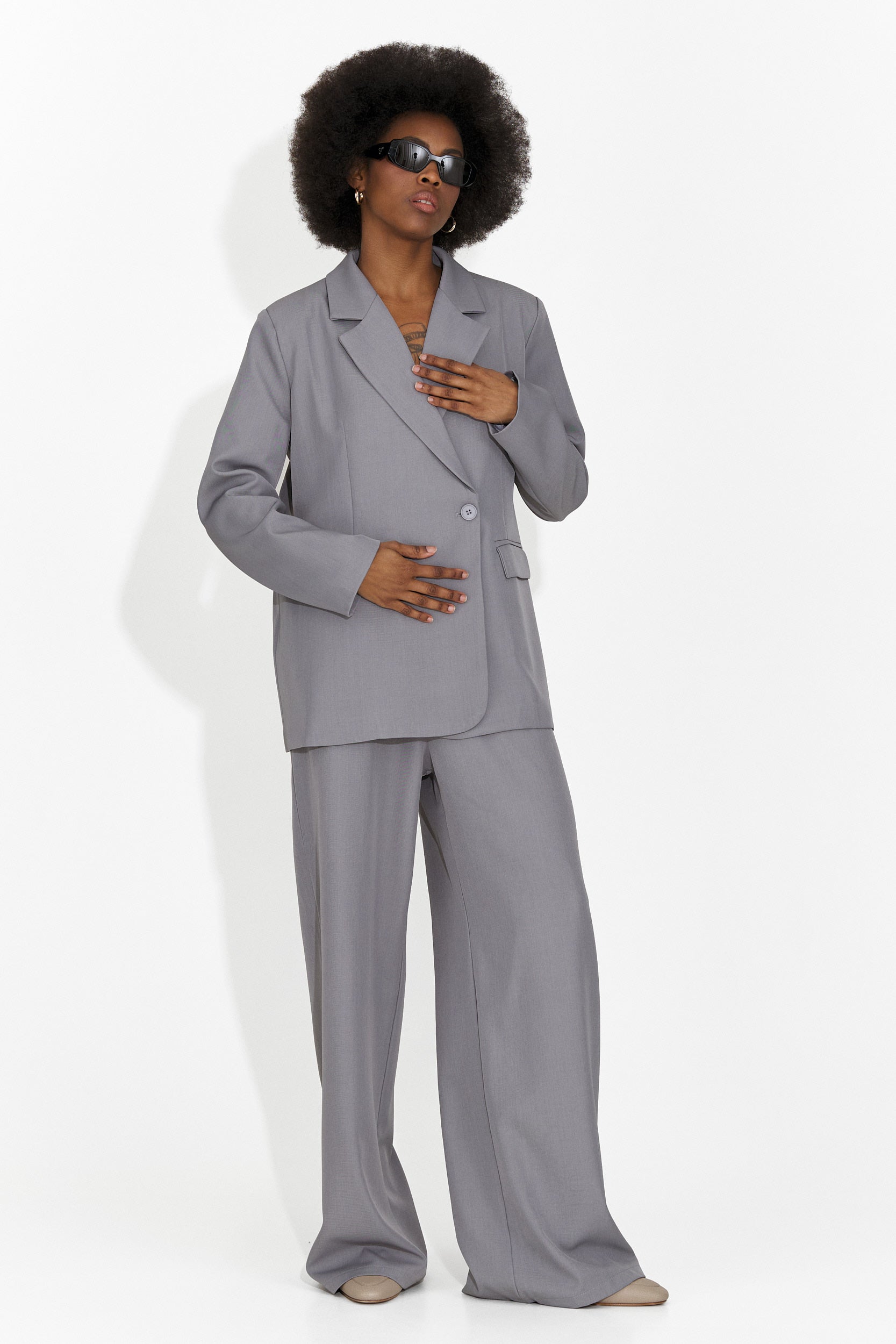 Elegante Tailleur Grigio da Donna Timelia Bogas