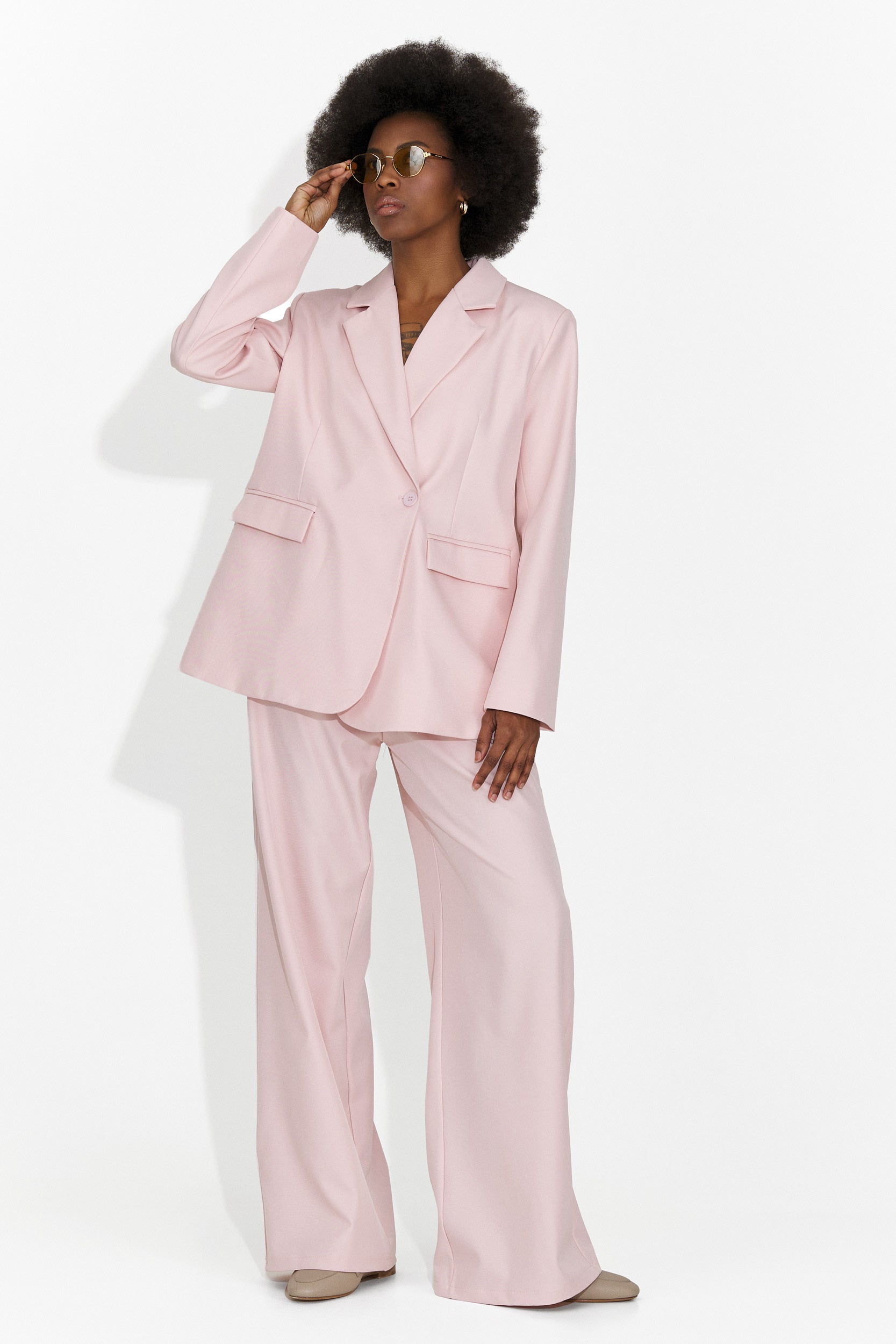 Elegante tailleur rosa da donna Timelia Bogas
