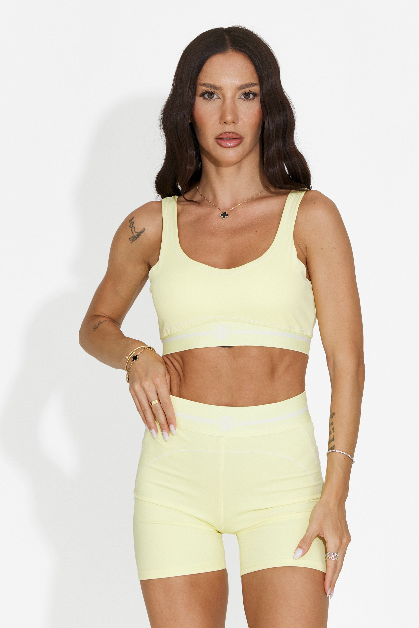Completo donna fitness giallo Zapos Bogas