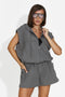 Completo donna giacca + pantaloni corti grigio Trinya Bogas