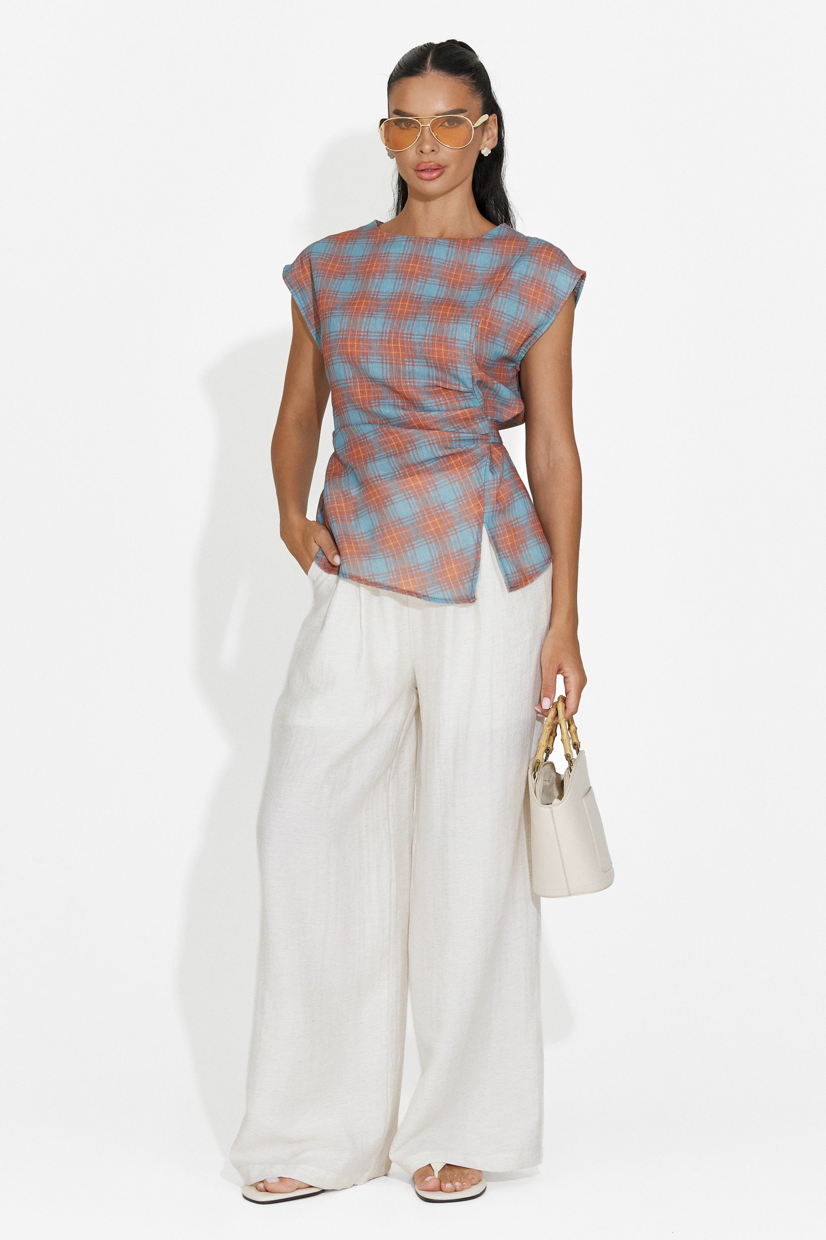 Completo donna canotta + pantaloni terracotta Hortisa Bogas