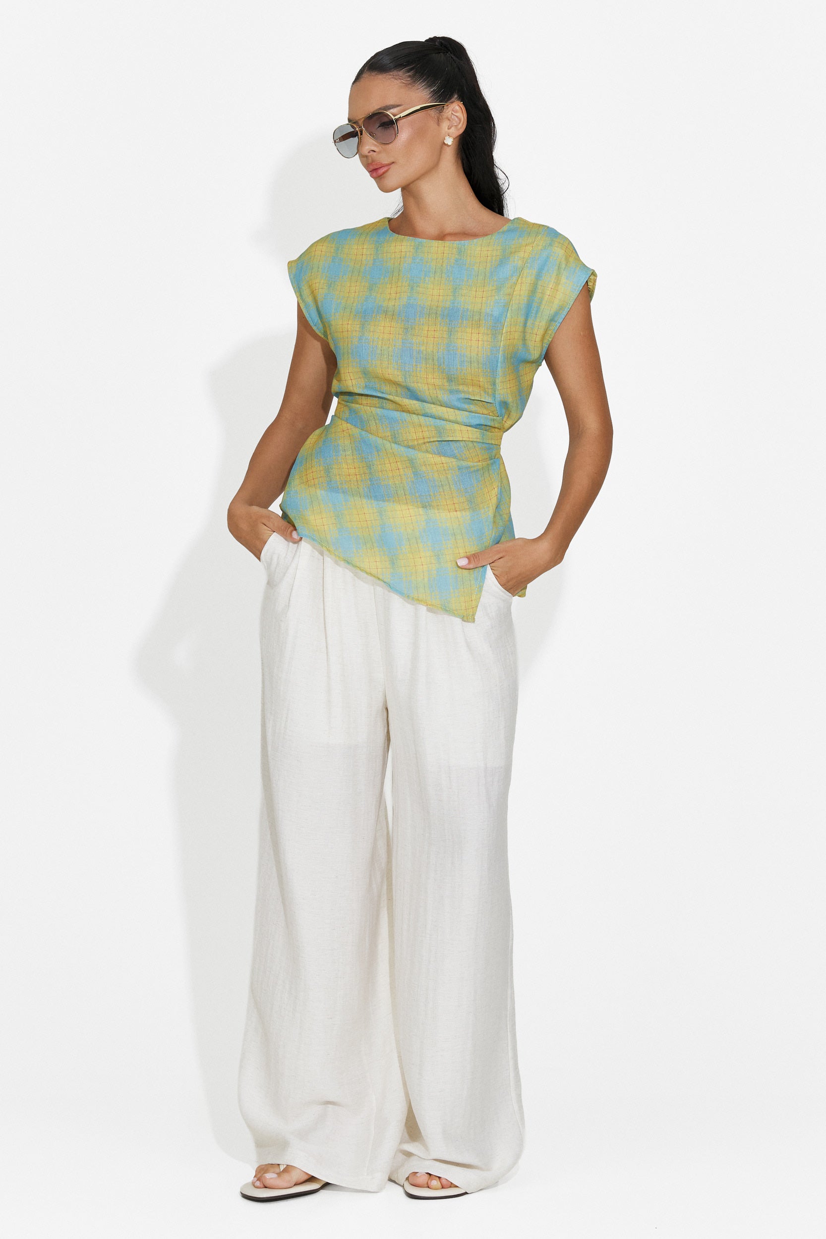 Completo donna canotta + pantaloni verde Hortisa Bogas