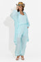 Completo da donna pantaloni + canotta + camicia turchese Dariele Bogas