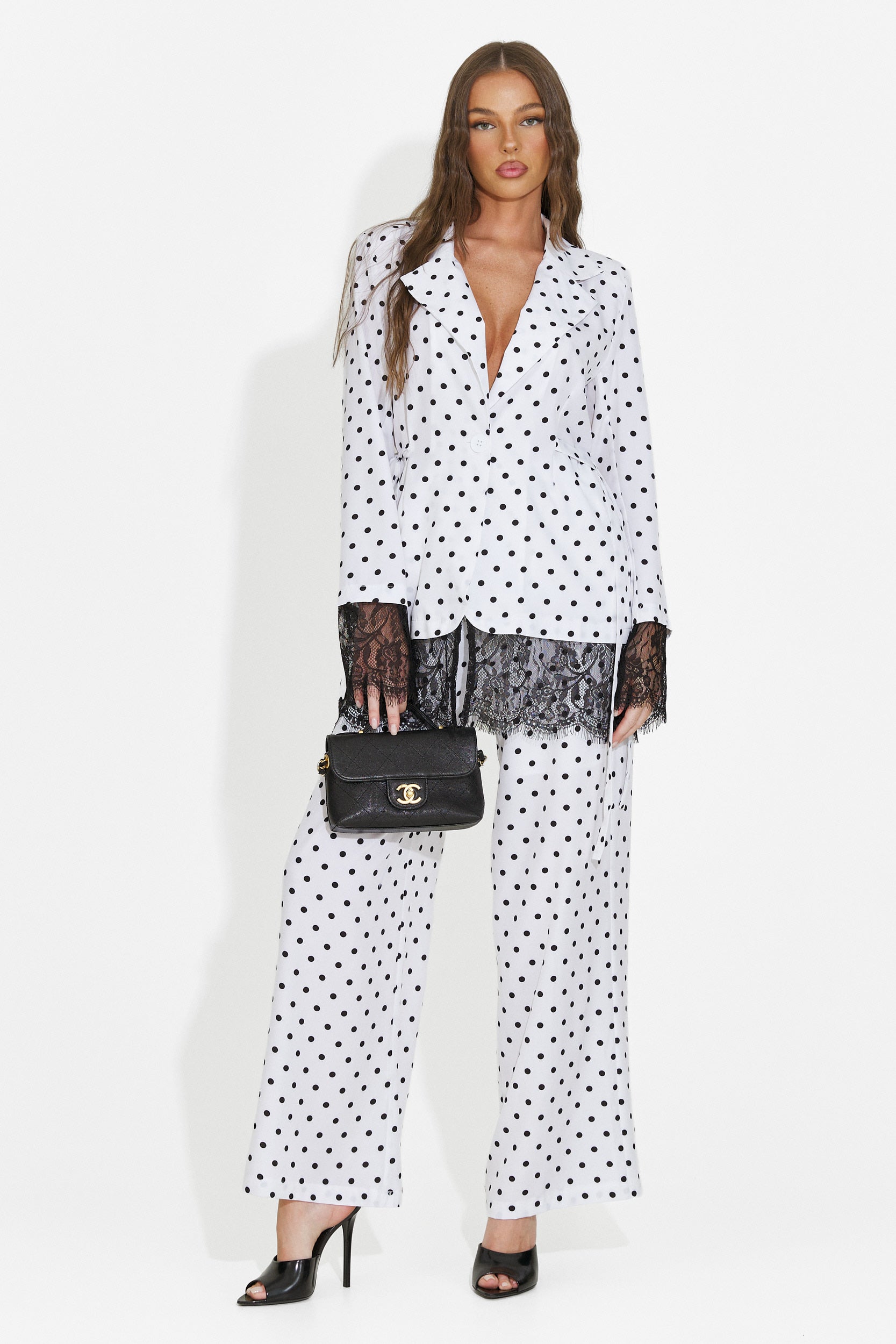 Completo donna giacca + pantaloni bianco Aykena Bogas
