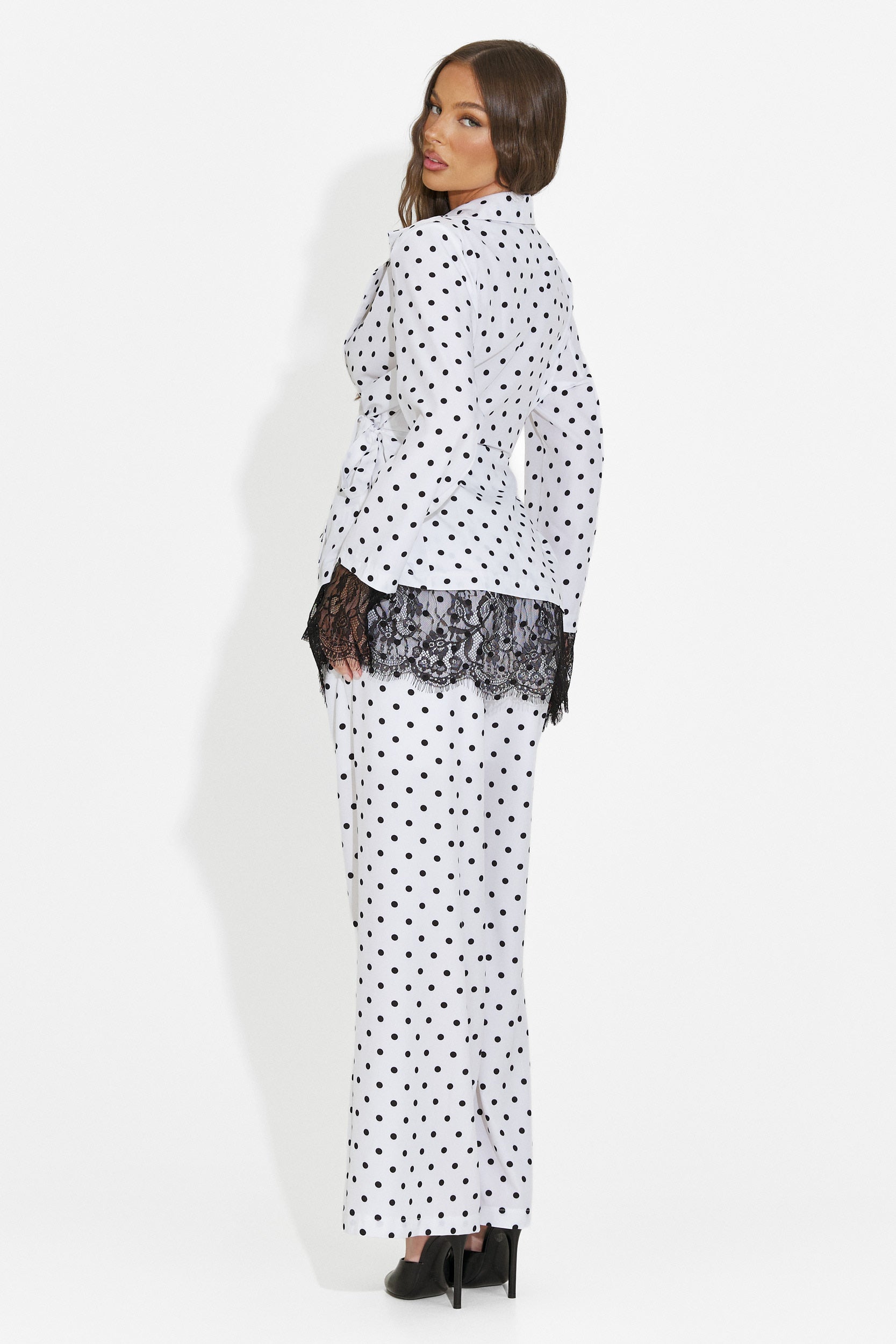 Completo donna giacca + pantaloni bianco Aykena Bogas