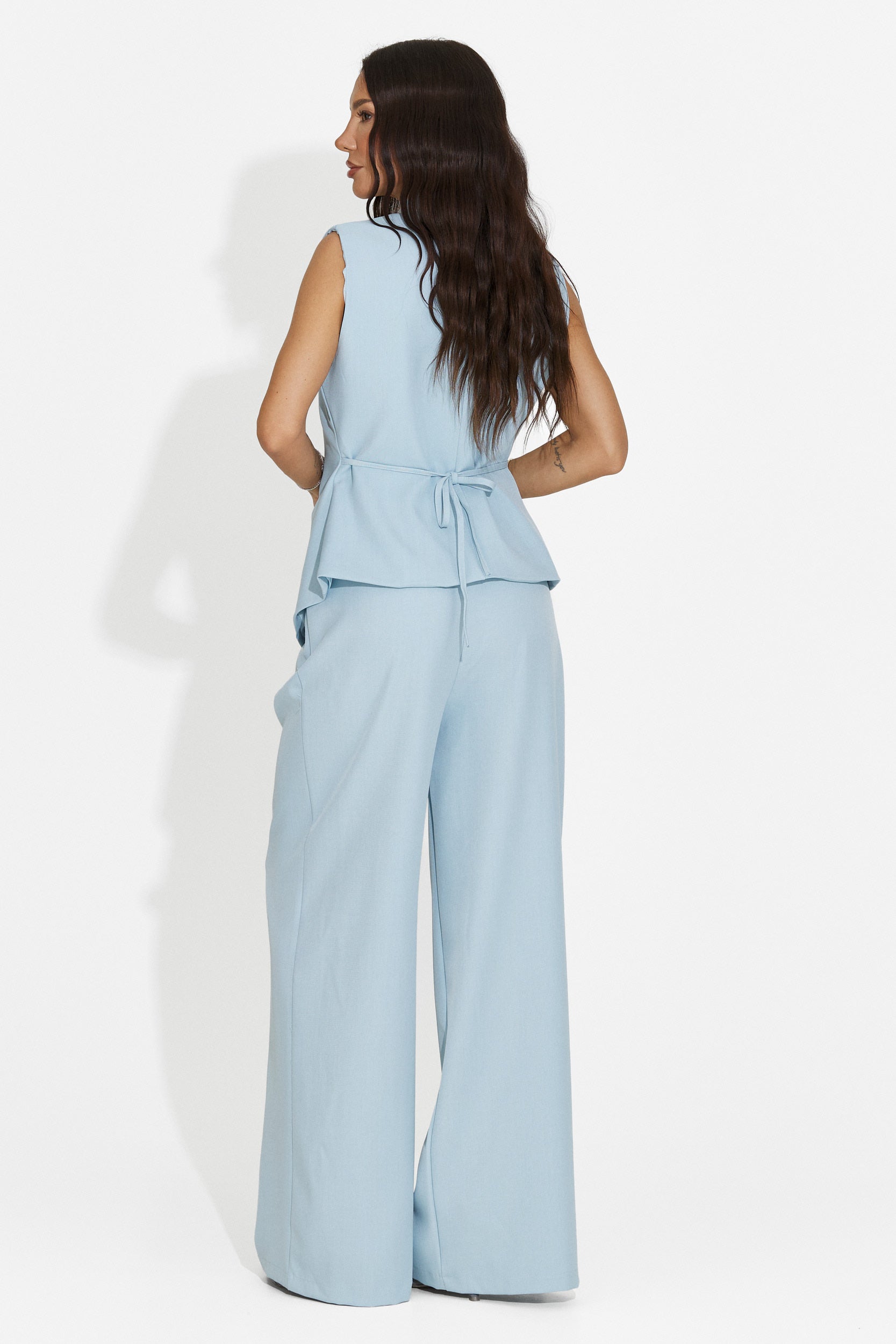 Completo donna gilet + pantaloni blu Chelora Bogas