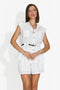 Completo donna gilet + pantaloncini bianco Selfora Bogas