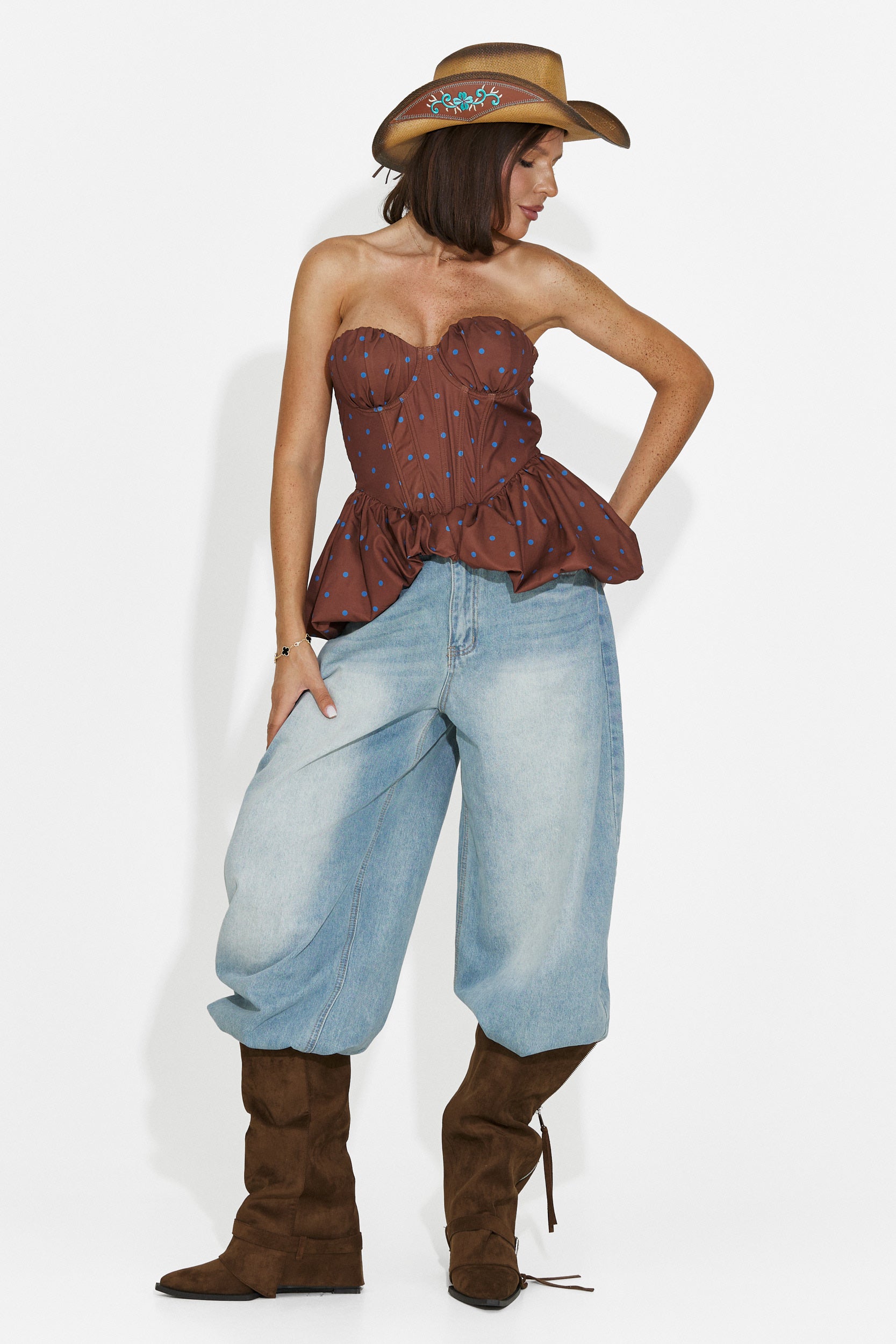 Corsetto donna casual marrone Silviona Bogas