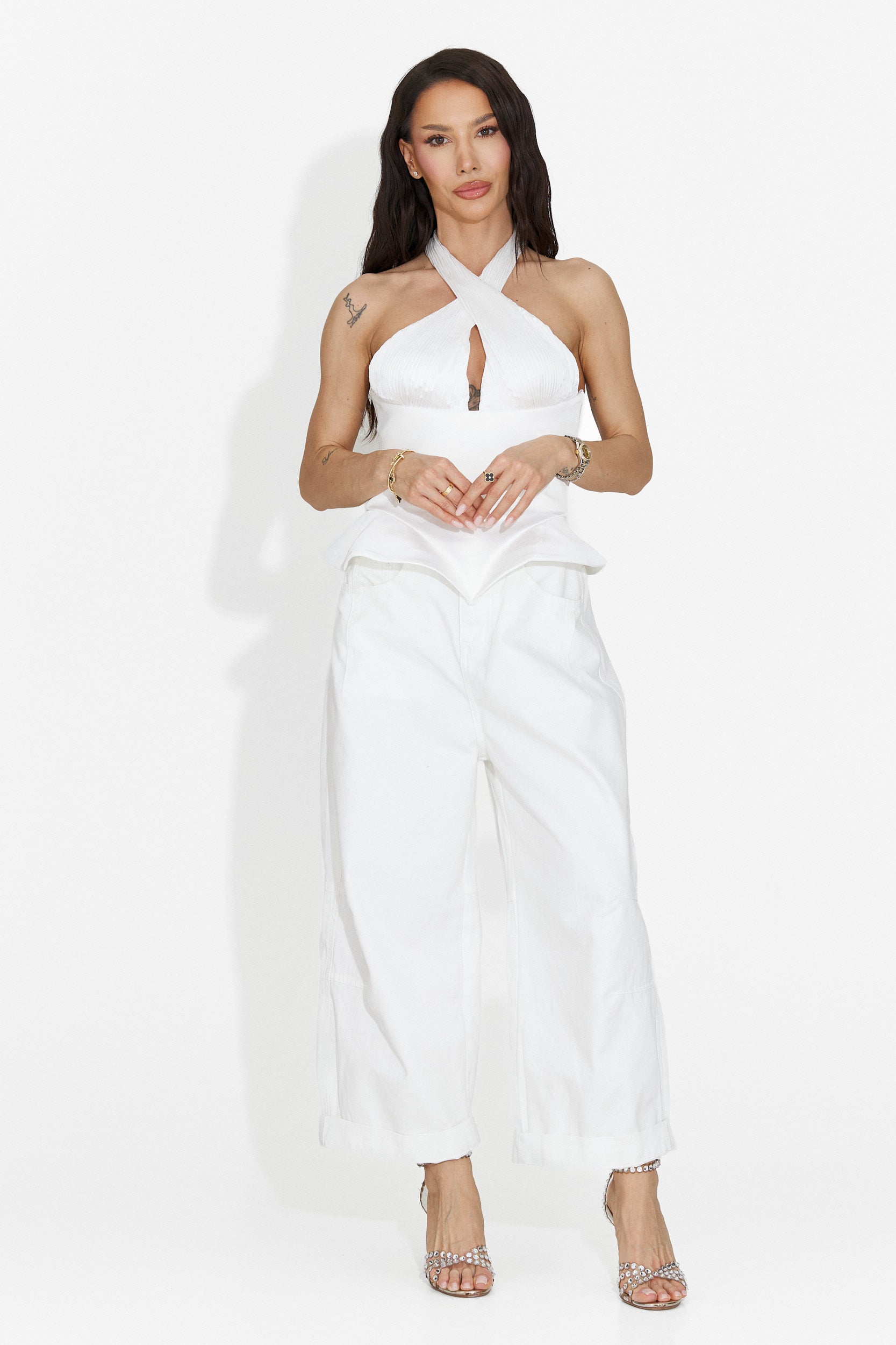 Elegante Corsetto Bianco Gentalia Bogas da Donna