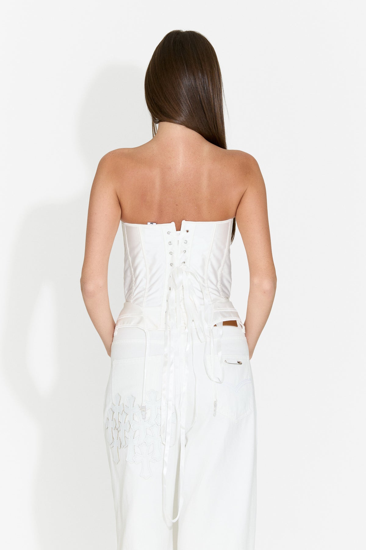 Corsetto da donna elegante bianco Storas Bogas