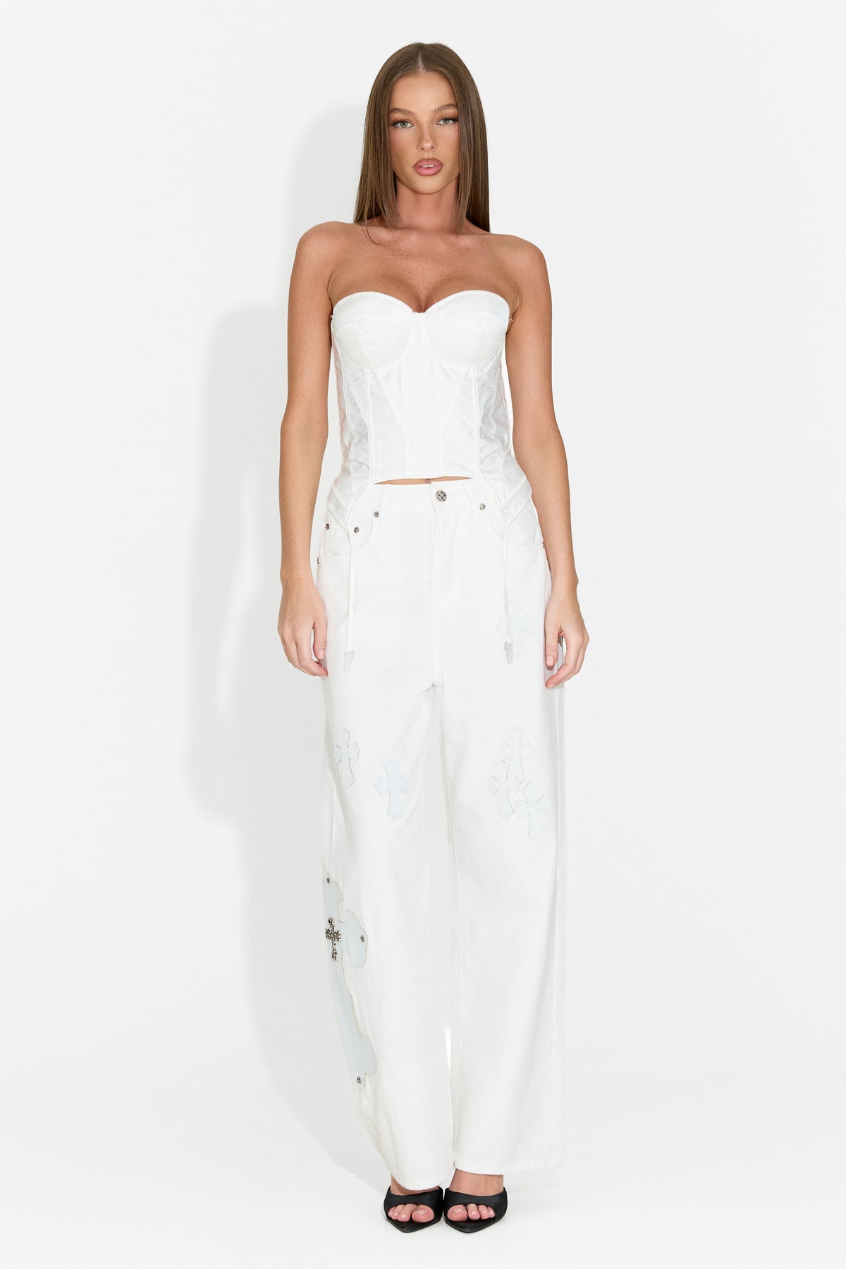 Corsetto da donna elegante bianco Storas Bogas