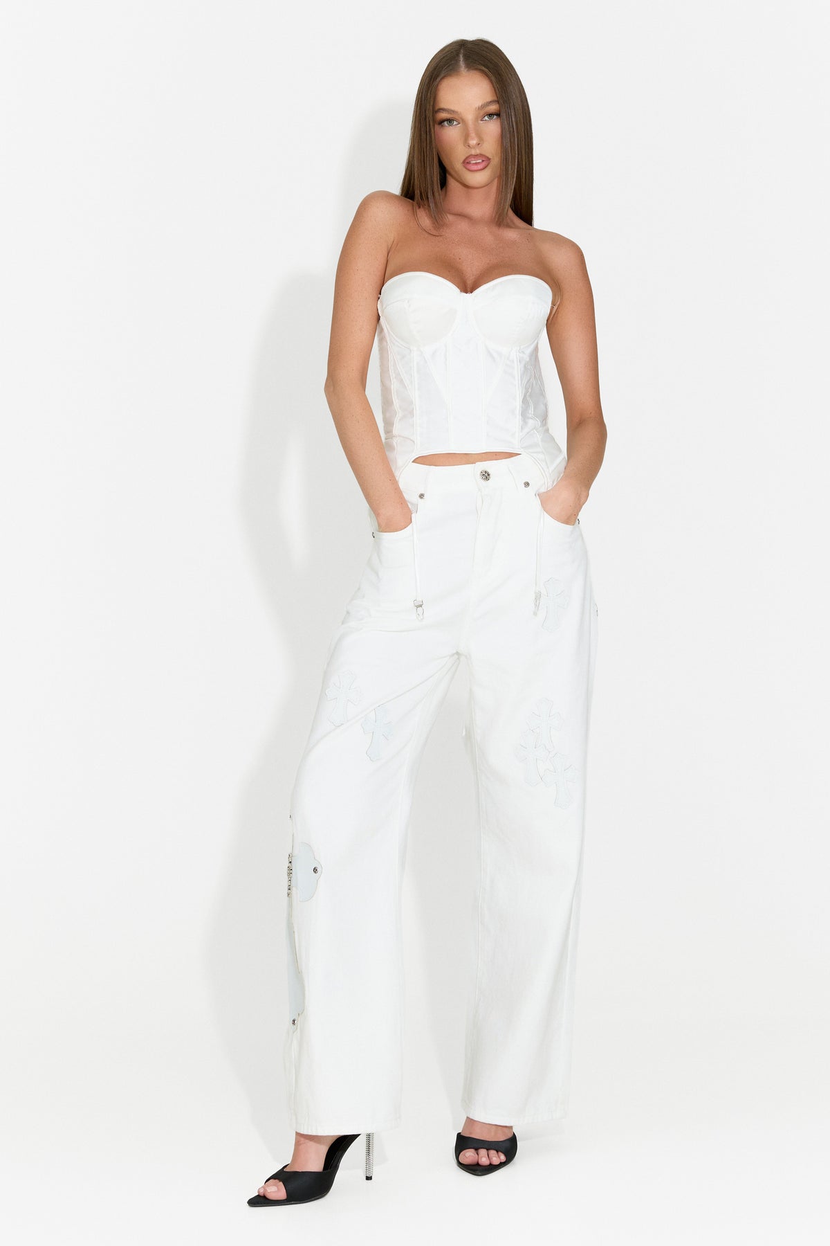 Corsetto da donna elegante bianco Storas Bogas