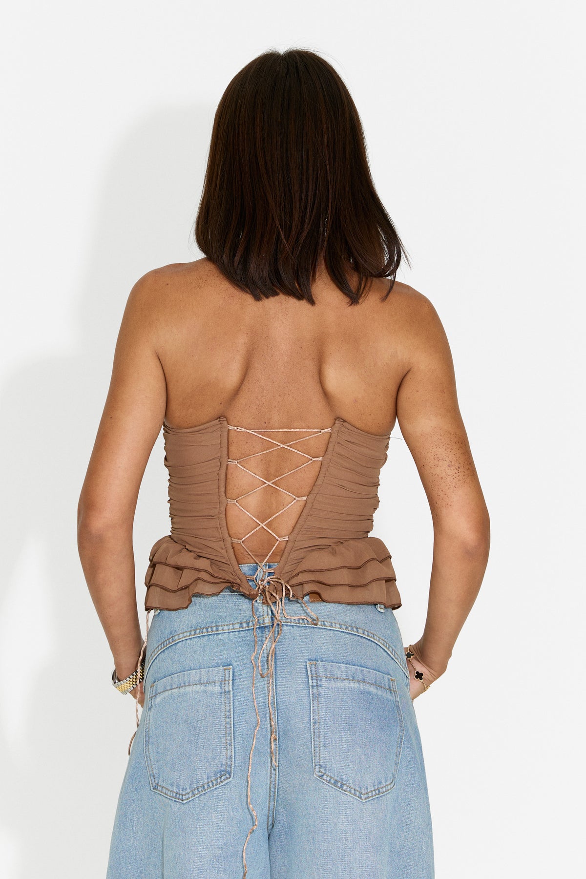 Corsetto da donna elegante marrone Regiona Bogas